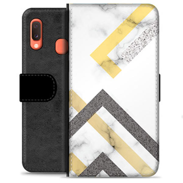 Samsung Galaxy A20e Premium Plånboksfodral - Abstrakt Marmor Animerad