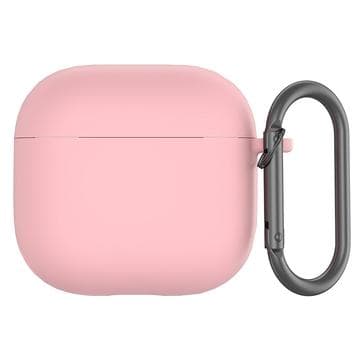 AirPods 4 Silikonskal med Karbinhake - Rosa Rosa