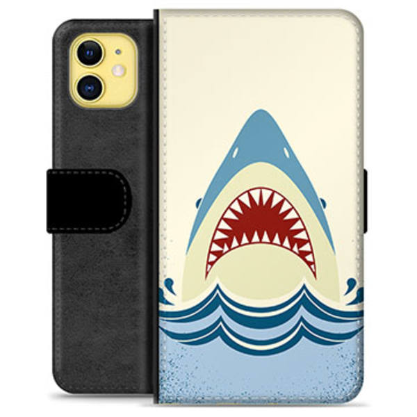 iPhone 11 Premium Plånboksfodral - Haj Animerad