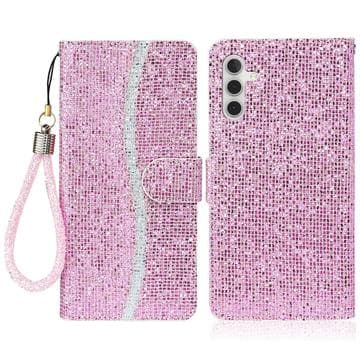 Samsung Galaxy A16 Plånboksfodral med glitter - Rosa Rosa