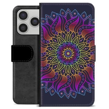 iPhone 17 Pro Premium Plånboksfodral - Färgrik Mandala Animerad