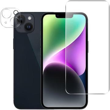 iPhone 15 2-i-1 Set Härdat Glas Skärmskydd & Kamera Lins - 9H