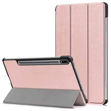 Tri-Fold Series Samsung Galaxy Tab S7 FE Smart Foliofodral -... Guld