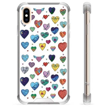 iPhone X / iPhone XS Hybridskal - Hjärter Animerad