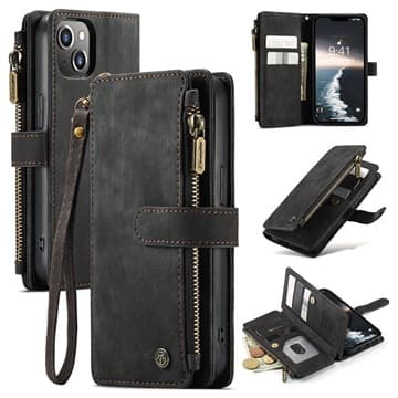 iPhone 14 Caseme C30 Multifunktionell Plånboksfodral - Svart Svart