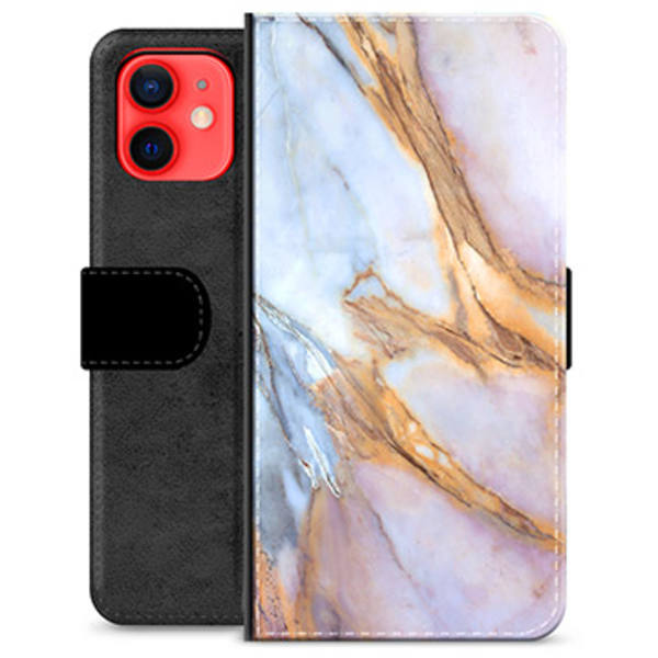 iPhone 12 mini Premium Plånboksfodral - Elegant Marmor Animerad