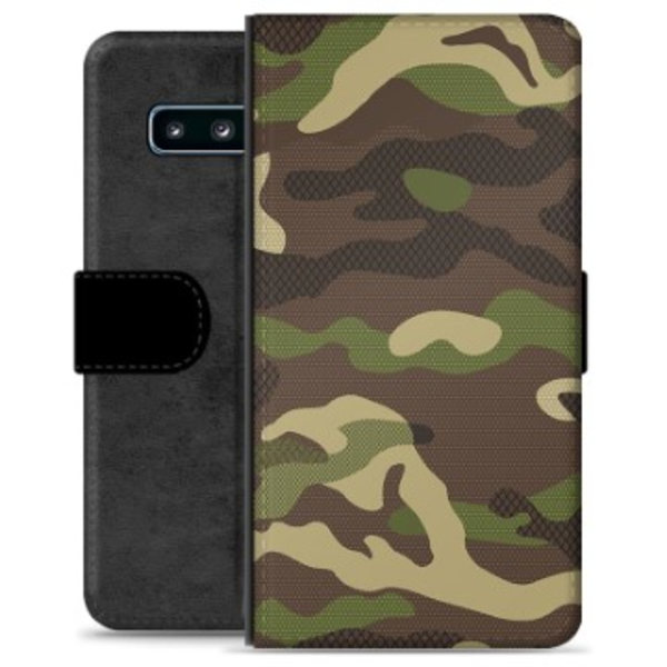 Samsung Galaxy S10+ Premium Plånboksfodral - Kamouflage kamouflage