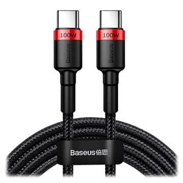 Baseus Cafule USB-C Kabel - 2m - Röd / Svart Tvåfärgad
