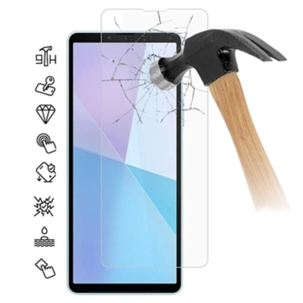 Sony Xperia 10 VI Härdat Glas Skärmskydd - 9H, 0.3mm - Case... Genomskinlig