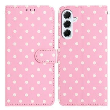 Samsung Galaxy A17/A26 plånboksfodral med prickmönster - rosa Rosa