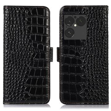 Sony Xperia 1 VIII Crocodile Serie Läder Plånboksfodral med... Svart