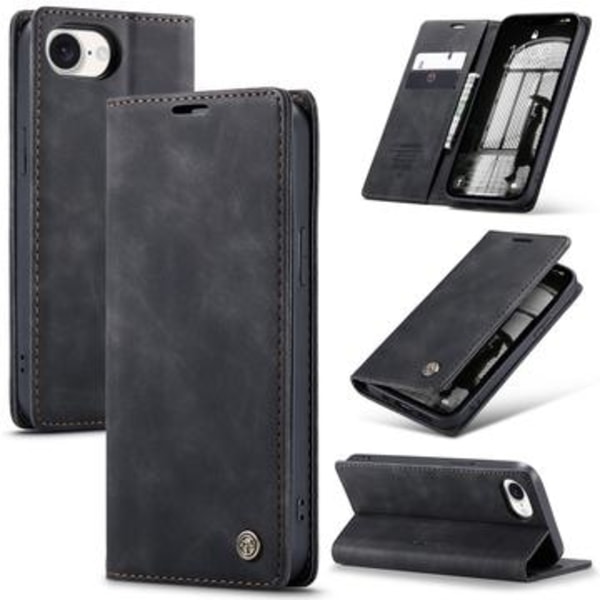 iPhone 16e Caseme 013 Series Plånboksfodral - Svart Svart