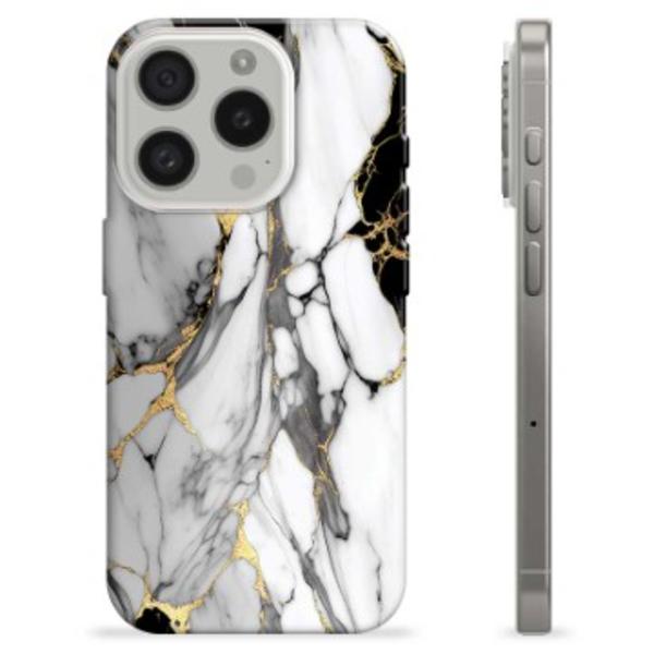 iPhone 15 Pro TPU-Skal - Calacatta Tvåfärgad