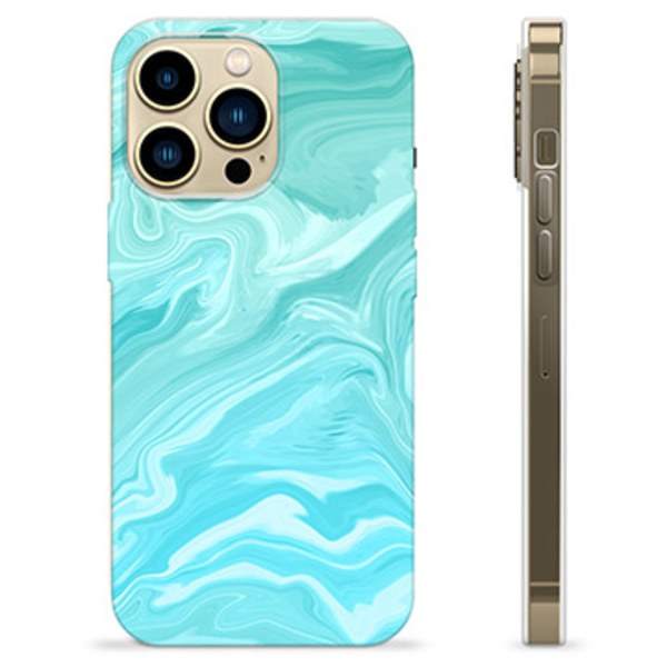iPhone 13 Pro Max TPU-Skal - Blå Marmor Blå