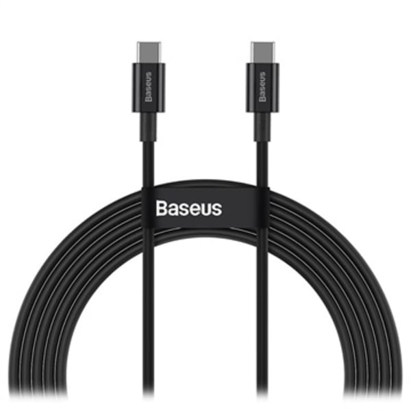 Baseus Superior Series USB-C / USB-C Kabel - 100W, 2m - Svart Svart