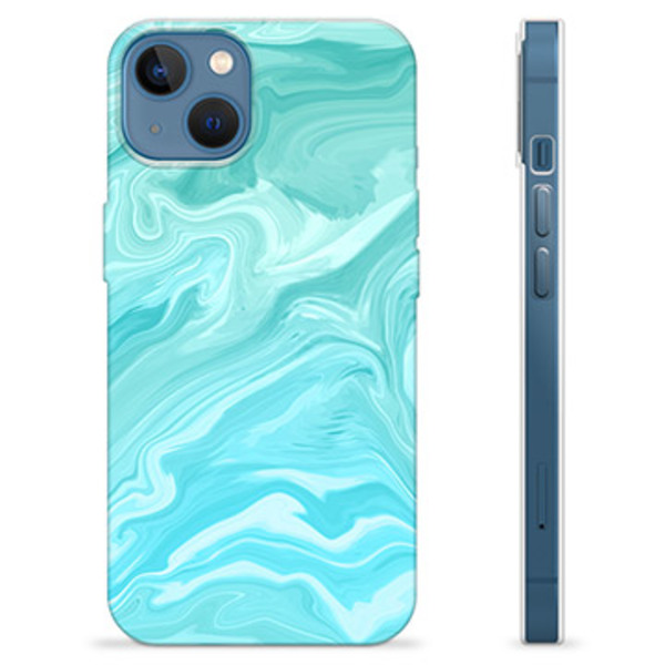 iPhone 13 TPU-Skal - Blå Marmor Blå