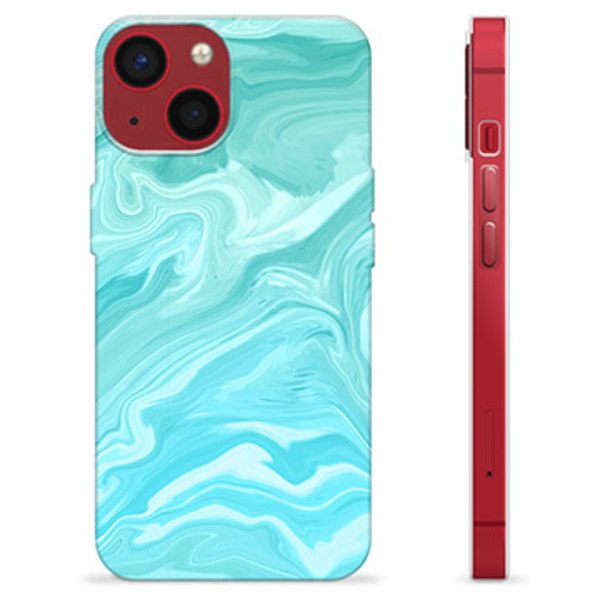 iPhone 13 Mini TPU-Skal - Blå Marmor Blå