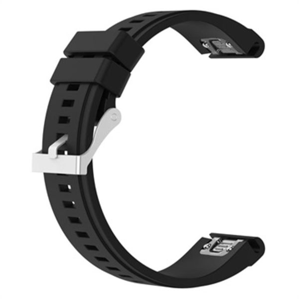 Garmin Fenix 5X/Fenix 3 HR/Quatix 3/D2 Soft Silikonrem - Svart Svart