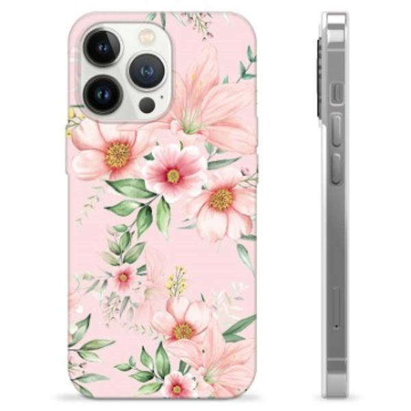 iPhone 13 Pro TPU-Skal - Vattenfärg Blommor Animerad