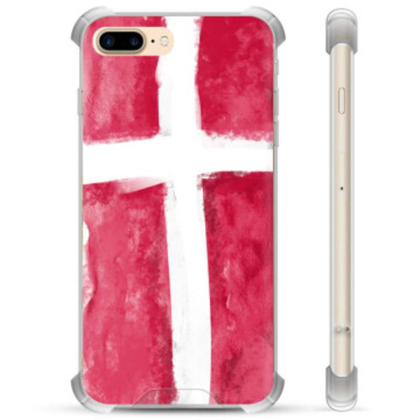 iPhone 7 Plus / iPhone 8 Plus Hybridskal - Dansk Flagga Animerad