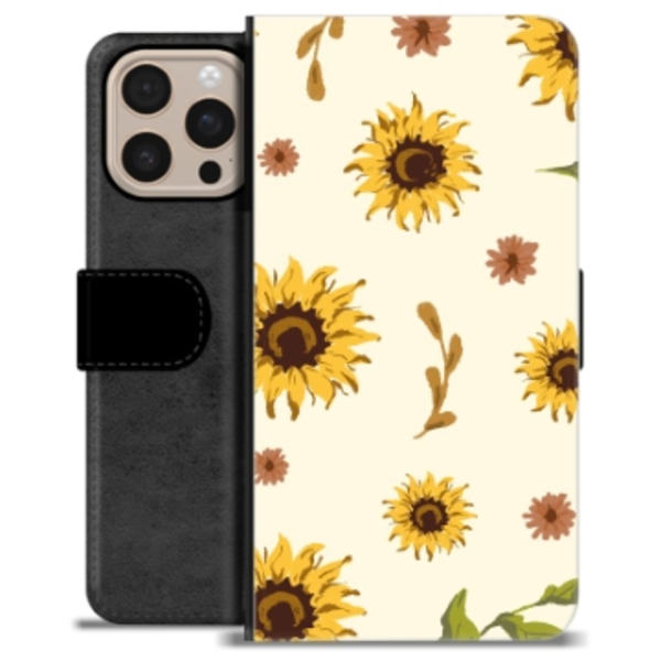 iPhone 16 Pro Max Premium Plånboksfodral - Solrosor Animerad