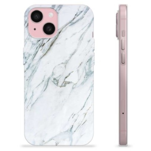 iPhone 15 TPU-Skal - Marmor Tvåfärgad