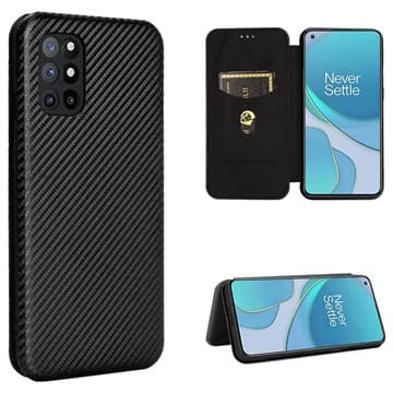 OnePlus 8T Flipfodral - Kolfiber - Svart Svart
