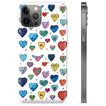 iPhone 12 Pro Max TPU-Skal - Hjärter Animerad