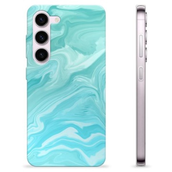 Samsung Galaxy S23 5G TPU-Skal - Blå Marmor Blå