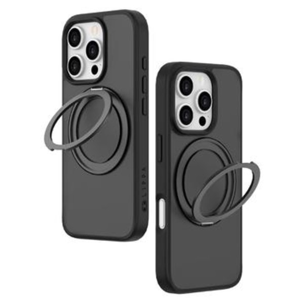iPhone 16 Pro Lippa MagSafe 360 Roterande skal - Svart Svart