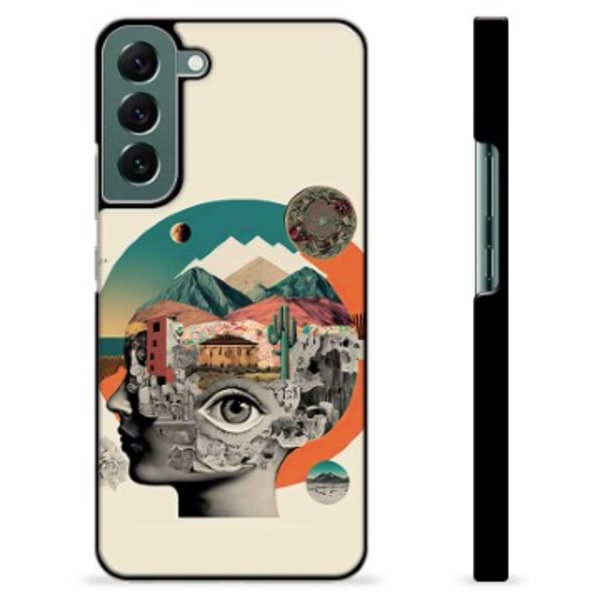 Samsung Galaxy S22+ 5G Skyddsskal - Abstrakt Collage Animerad