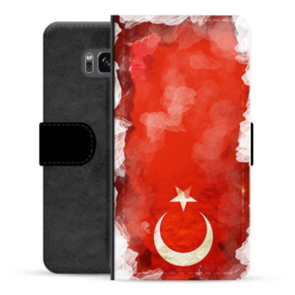 Samsung Galaxy S8 Premium Plånboksfodral - Turkisk Flagga Animerad