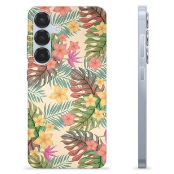 Samsung Galaxy S25 TPU-Skal - Rosa Blommor Animerad