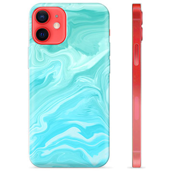 iPhone 12 mini TPU-Skal - Blå Marmor Blå
