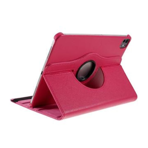 iPad Pro 11 (2024) 360 Roterande Foliofodral - Varm Rosa Rosa