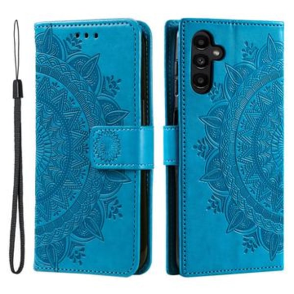 Samsung Galaxy A26 Mandala Series Plånboksfodral - Blå Blå
