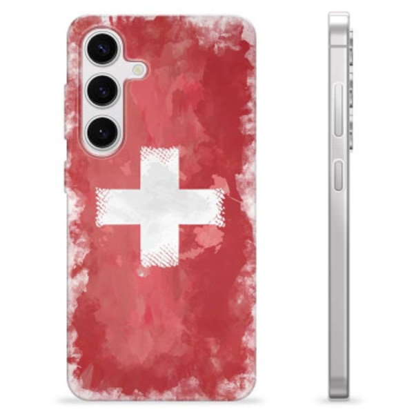 Samsung Galaxy S24 TPU-skal - Schweizisk Flagga Animerad