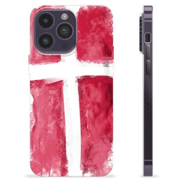 iPhone 14 Pro Max TPU-skal - Dansk Flagga Animerad