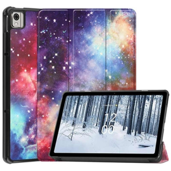 Tri-Fold Series Nokia T21 Smart Foliofodral - Galax Animerad
