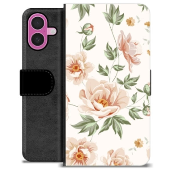 iPhone 16 Plus Premium Plånboksfodral - Blommig Animerad