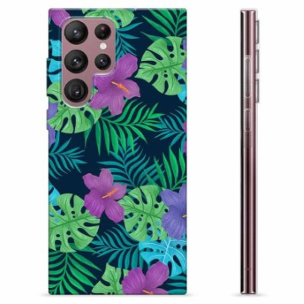 Samsung Galaxy S22 Ultra 5G TPU-Skal - Tropiska Blommor Animerad