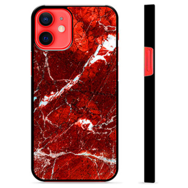 iPhone 12 mini Skyddsskal - Räd Marmor Röd