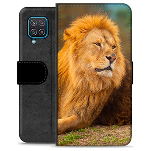 Samsung Galaxy A12 Premium Plånboksfodral - Lejon Animerad