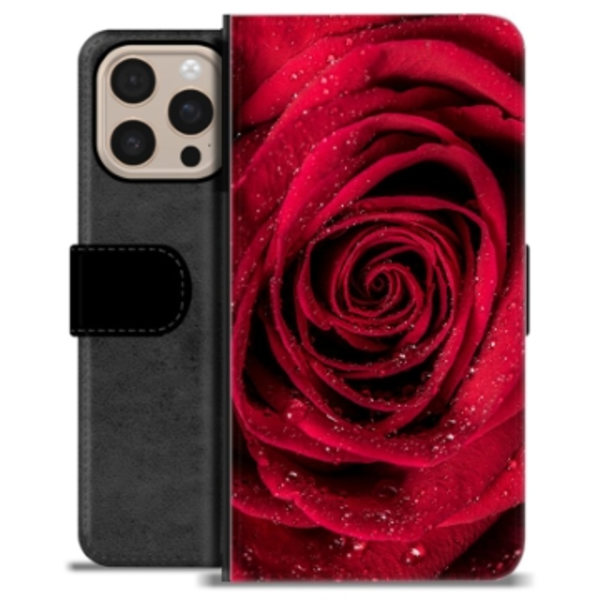iPhone 16 Pro Max Premium Plånboksfodral - Ros Animerad