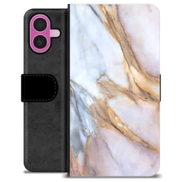 iPhone 16 Plus Premium Plånboksfodral - Elegant Marmor Animerad