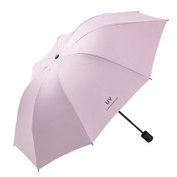 Anti-UV kompakt hopfällbart paraply för sol och regn - rosa Rosa
