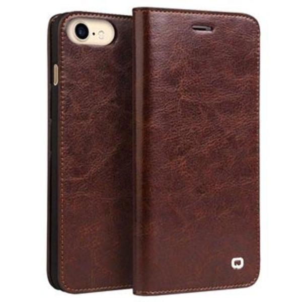 iPhone 7/8/SE (2020)/SE (2022) Qialino Classic Läder Plå... Brun
