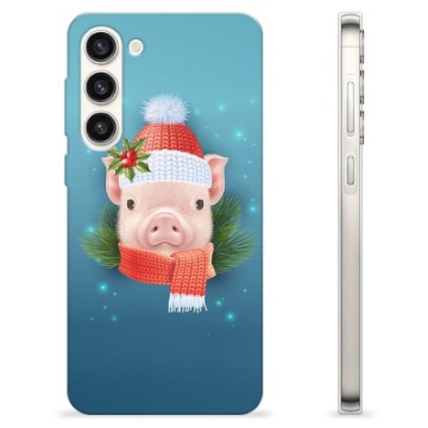 Samsung Galaxy S23+ 5G TPU-Skal - Vinter Smågris Animerad
