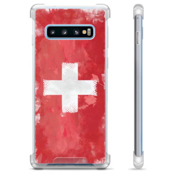 Samsung Galaxy S10 Hybridskal - Schweizisk Flagga Animerad