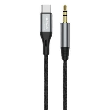 Dudao L11ProT USB-C till Minijack-kabel - Typ-C/3.5mm - 1m -... Svart